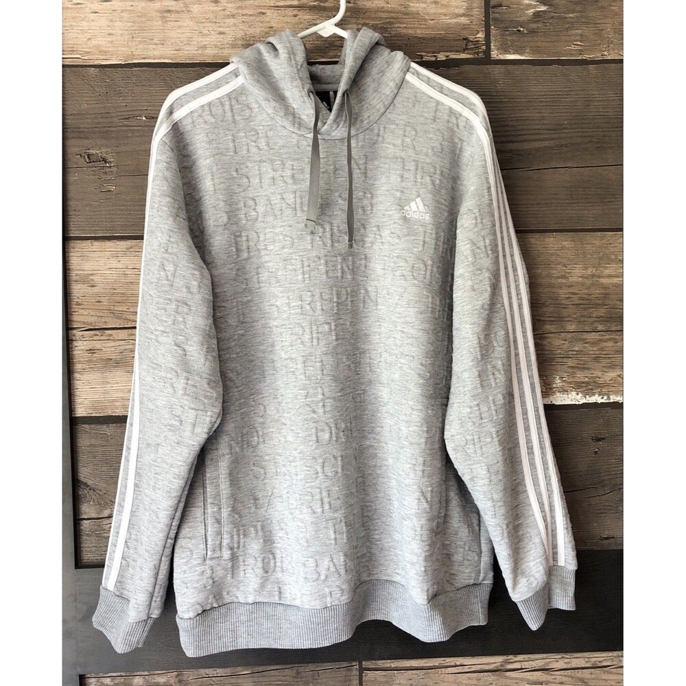 Adidas Men's Typography Tonal-Print Track Hoodie Jacket DH9008 07/18 Size XL